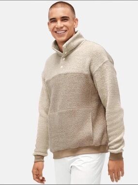 Outdoor Voices MegaFleece Snap Pullover Teddy Fleece Jacket L